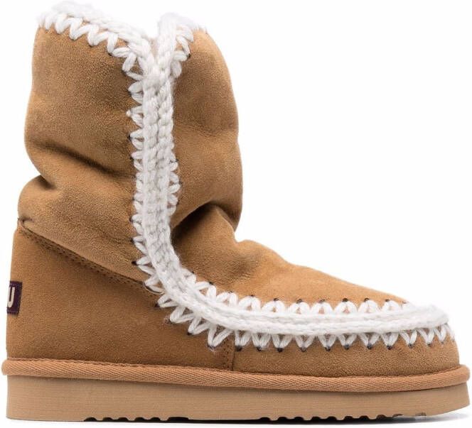 Mou shearling-lined boots Brown