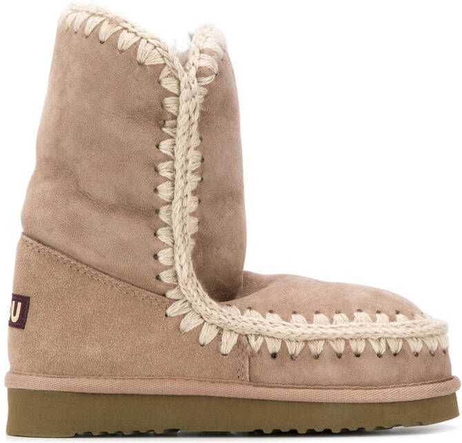 Mou shearling-lined suede eskimo boots Neutrals