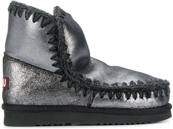 Mou woven detail boots Black