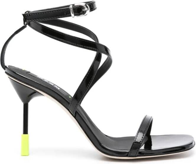 MSGM 95mm leather sandals Black