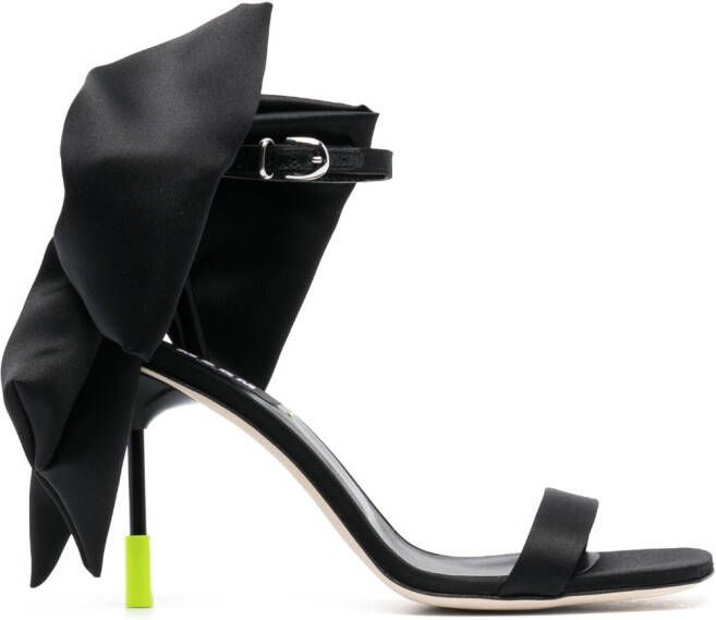 MSGM bow-detail 100mm leather sandals Black
