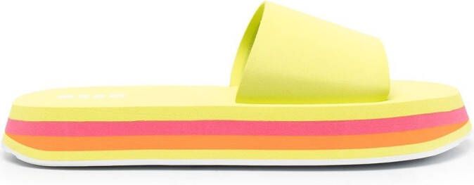 MSGM chunky flat slides Green