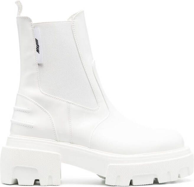 MSGM elasticated side-panel ankle boots White