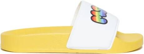 MSGM Kids logo-print sandals White
