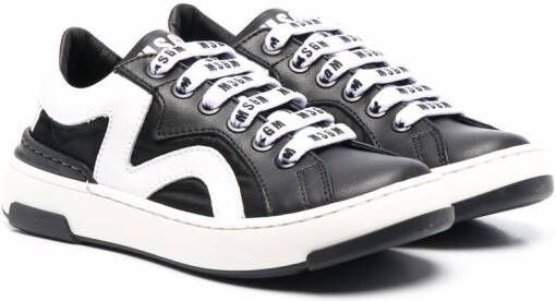 MSGM Kids low-top lace-up trainers Black