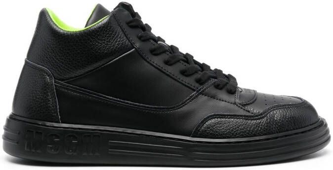 MSGM logo-print high-top sneakers Black