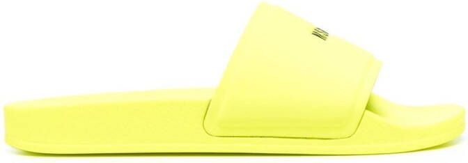 MSGM logo-print sliders Yellow