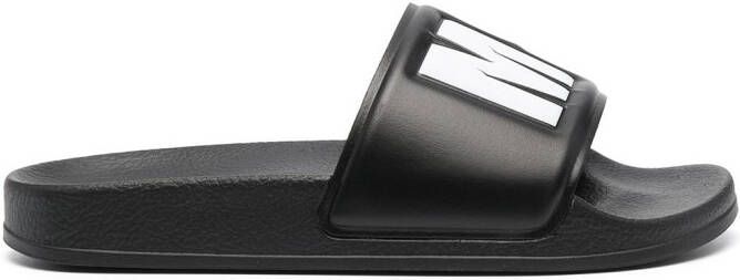 MSGM logo-print slides Black