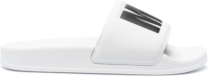 MSGM logo-print slides White