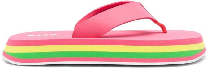 MSGM thong-strap chunky flip flops Pink