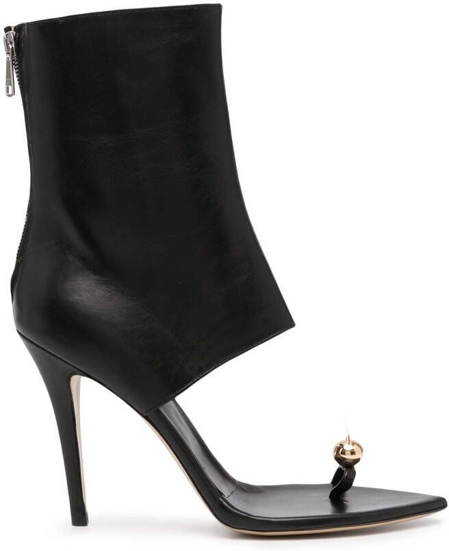 Natasha Zinko open-toe high-heeled boots Black