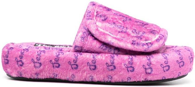 Natasha Zinko Too Sexy touch-strap slides Pink