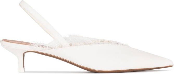 NEOUS Irena 40mm slingback pumps White