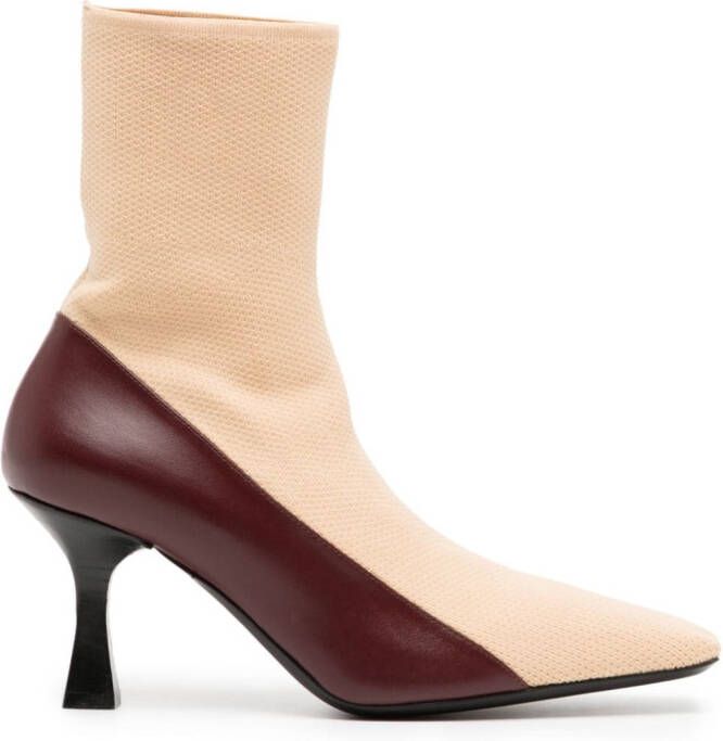 NEOUS Ruch 80mm two-tone boots Neutrals