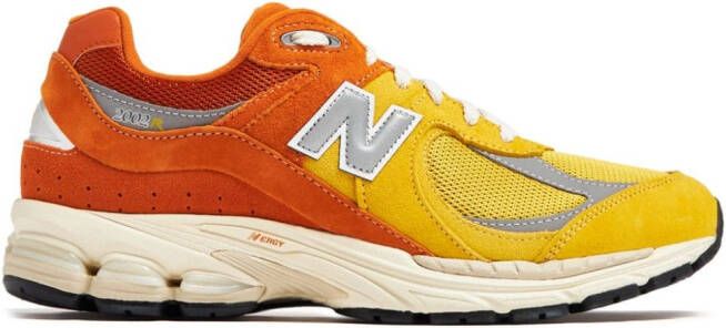 New Balance 574 colour-block suede sneakers Orange - Picture 5