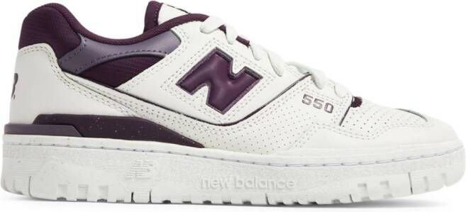 New Balance 550 logo-embossed leather sneakers White - Picture 8