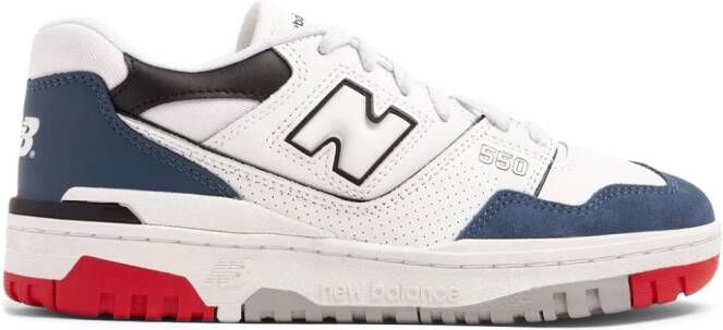 New Balance 550 logo-embossed leather sneakers White - Picture 4