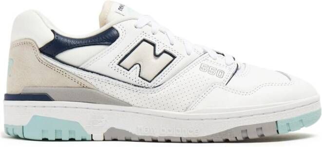 New Balance 550 logo-embossed leather sneakers White - Picture 5