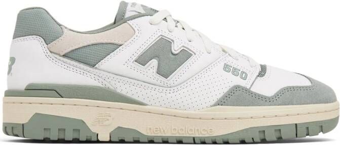 New Balance 550 logo-embossed leather sneakers White - Picture 13