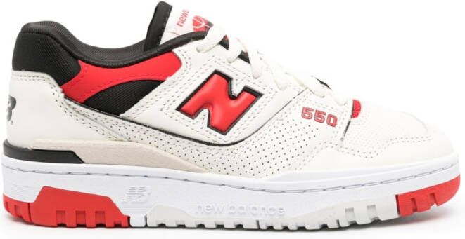 New Balance 550 logo-embossed low-top leather sneakers White
