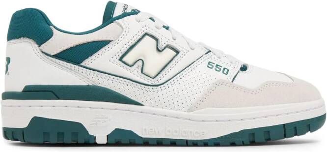 New Balance 550 logo-embossed leather sneakers White - Picture 3