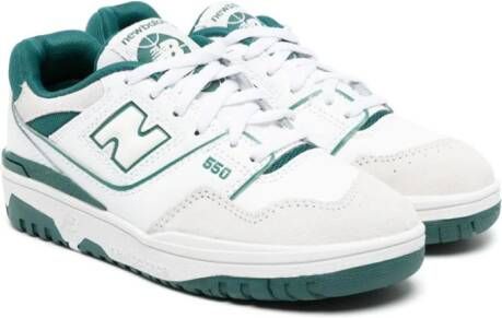 New Balance Kids 550 leather sneakers White