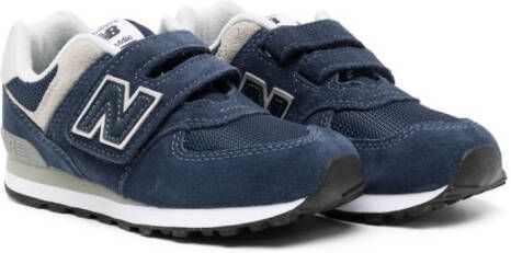 New Balance Kids logo-patch sneakers Blue