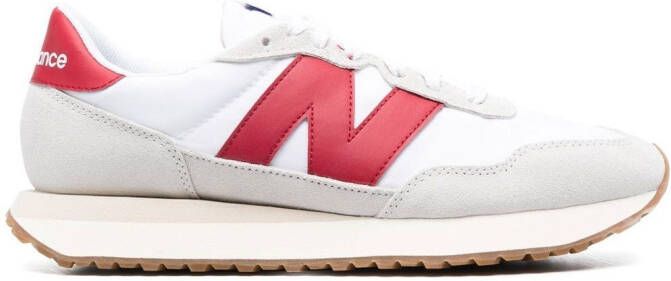 New Balance logo-patch lace-up sneakers White - Picture 4