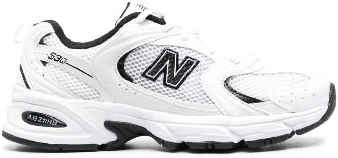 New Balance logo-patch low-top sneakers White - Picture 2