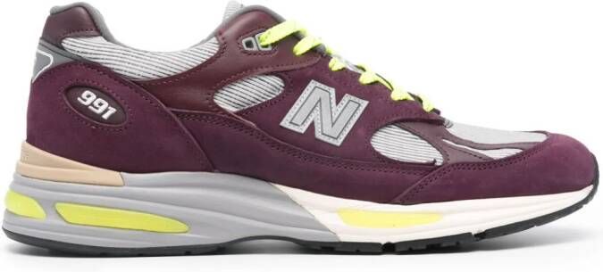 New Balance x Patta 991v2 lace-up sneakers Red