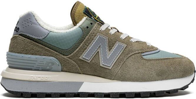 New Balance x Stone Island 574 "Steel Blue" sneakers Green