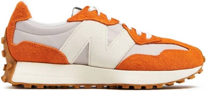 New Balance 574 colour-block suede sneakers Orange - Picture 8