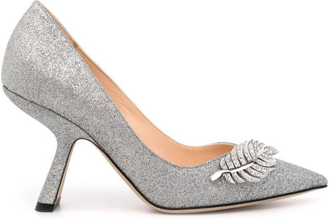 Nicholas Kirkwood MONSTERA 90mm pumps Silver