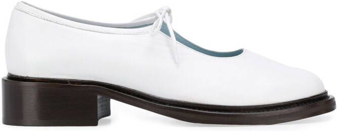 Nicole Saldaña Fabian 40mm lace-up loafers White