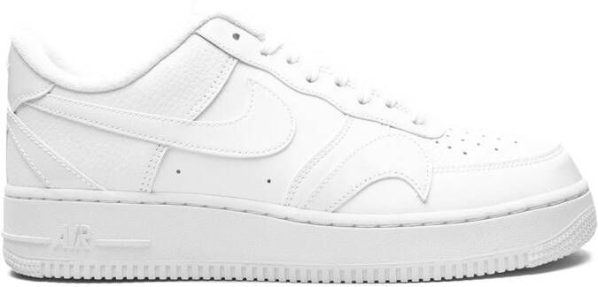 Nike Air Force 1 '07 LV8 "Misplaced Swoosh Triple White" sneakers