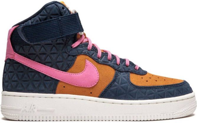 Nike Air Force 1 HI PRM Suede "Dynamic Pink" sneakers Blue - Picture 2