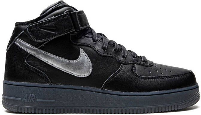 Nike Air Force 1 Mid "Black Metallic Silver" sneakers
