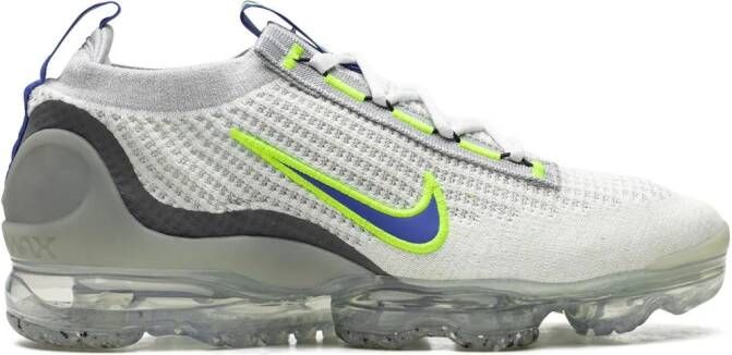 Nike Air Vapormax 2021 FK "White Royal Volt" sneakers Grey - Picture 2