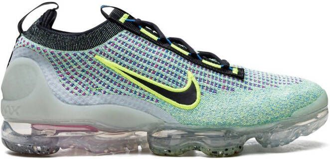 Nike Air Vapormax Flyknit 2021 ''Volt Black-Photo Blue-Metallic'' sneakers - Picture 8