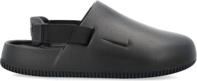 Nike Calm logo-debossed slippers Black