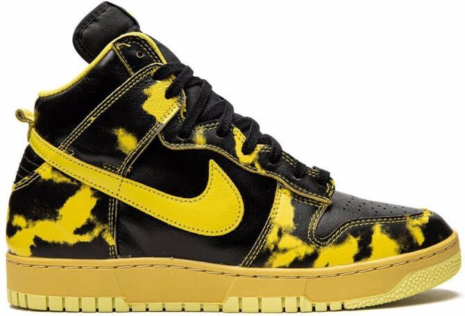 Nike Dunk High 1985 "Yellow Acid Wash" sneakers Black - Picture 2