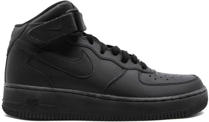Nike Kids Air Force 1 Mid "Triple Black" sneakers