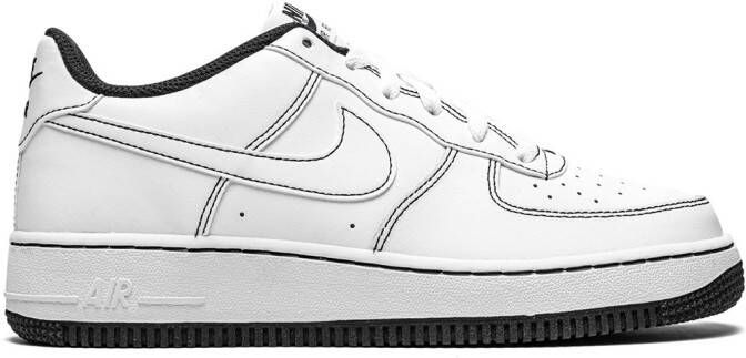 Nike Kids Air Force 1 Low '07 "Contrast Stitching White Black" sneakers