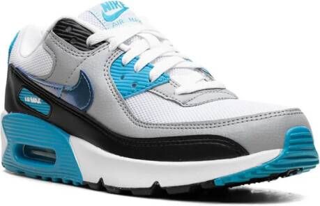 Nike Kids Air Max 90 "Blue Lightning Metallic" sneakers White
