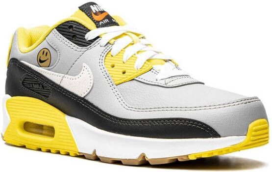 Nike Kids Air Max 90 "Yellow Strike" sneakers Grey