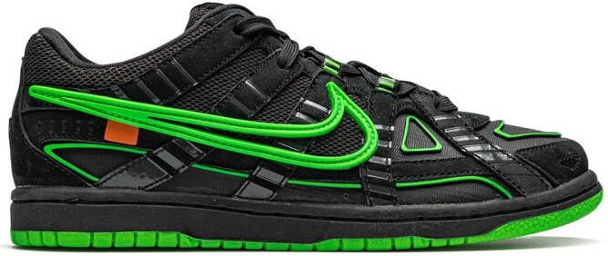 Nike Kids x Off-White Air Rubber Dunk "Green Strike" sneakers Black