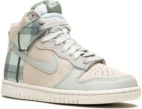 Nike Kids Dunk High "Plaid Summit White" sneakers Neutrals