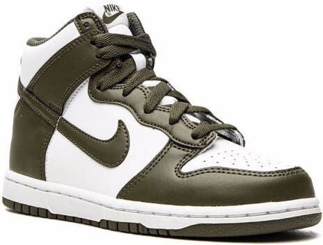 Nike Kids Dunk High "Cargo Khaki" sneakers White