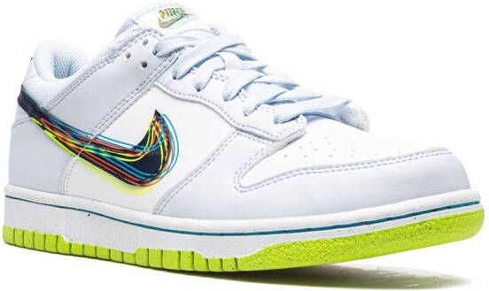 Nike Kids Dunk Low "3D Swoosh" sneakers White
