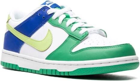 Nike Kids Dunk Low "Green Blue" sneakers White